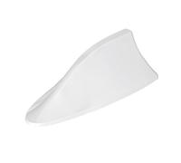 Eightwood Antenne Requin Antenne Voiture Courte Universelle Antenne de Toit en Aileron de Requin avec Amplificateur Base étanche Hauteur 6cm pour FM AM Raido Atuo SUV etc（Blanc）