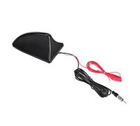 Eightwood Antenne Requin Voiture antenne Voiture Courte avec amplificateur AM/FM Autoradio Shark Fin Antenne Active + câble de 3 m pour Voiture, Camion, SUV, récepteur stéréo, unités média Head Units