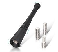 Eightwood Antenne Voiture Courte 8,6 cm - Antenne Toit Compacte FM/AM - Résiste au Vandalisme & Intempéries -Vis M4/M5/M6 Incluses- Compatible pour Renault, Peugeot, Citroën