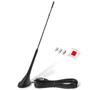 Eightwood Antenne Voiture FM AM Antenne autoradio Adaptateur DIN Antenne Radio Toit Câble d'extension 5M pour autoradio camions SUV Radio numérique Tuner FM