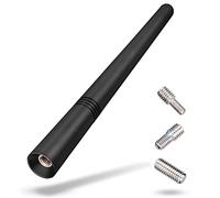 Eightwood Antenne Voiture FM Dab Antenne Radio Voiture 14.2cm Mini Antenne Voiture Courte Antenne Toit Voiture avec Fonction de Réception FM/AM/Dab Puissante