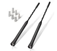 Eightwood Antenne Voiture FM Dab Autoradio Antenne Voiture Toit 2 pièces 23cm Remplacement Universelle Auto avec 3 Adaptateurs (M4/M5/M6) avec Fonction de Réception FM/Dab Puissante