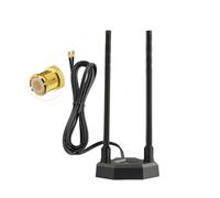 Eightwood Antenne WiFi 7 tri-bande pour carte mère MSI - Antenne Wi-Fi omnidirectionnelle 2,4/5/6 GHz avec pied magnétique, prise EZ-Plug 200 cm, câble d'extension compatible avec X870 Z890 Z790 B850