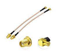 Eightwood Antenne WiFi câble coaxial SMA Adaptateur d'antenne MCX Mâle à SMA Femelle Câble Pigtail 6 Pouces 15cm RG316 2 pcs pour Wirelesse 2.4 GHz WiFi Antenne Routeur