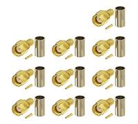 Eightwood Antenne Wifi Connecteur RP-SMA pour circuit imprimé DIY Montage à sertir droit 10 Pcs pour câble LMR195 RG58 RG400 RG142 Wifi module Wifi routeur sans fil Wifi caméra RF