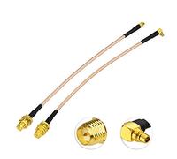 Eightwood Antenne Wifi RP-SMA Câble Adaptateur MMCX Mâle Angle Droit à RP-SMA Femelle Câble Pigtail Tresse RG316 6 pouces 15cm 2pcs pour 2.4GHz Wifi Antenne Routeur Wirelesse