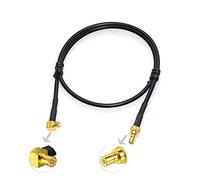 Eightwood Câble Adaptateur MCX Mâle vers SMB Mâle RG174 40cm pour DAB+ x2 | Câble d'antenne DAB+, adaptateur de radio voiture pour Pioneer, Sony, Alpine, Blaupunkt, TechniSat, pigtail RF