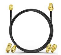 Eightwood Câble adaptateur RP-SMA mâle vers RP-SMA femelle 300 cm ALSR100 - Câble coaxial à faible perte - Pour routeur Wi-Fi, antenne WiFi, carte réseau, SDR LTE FPV
