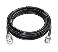 Eightwood Câble d'extension d'antenne UHF femelle SO239 vers BNC mâle, câble coaxial RG58 de 3 m pour antenne radio CB Ham bidirectionnelle, analyseur de radio