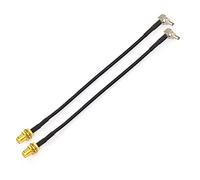 Eightwood Cable SMA Antenne 4G Câble SMA 4G LTE CRC9 Angle Droit Mâle vers SMA Femelle Câble RG174 6 Pouces 15cm 2PCS pour Routeur 2G 3G 4G LTE Antenne UMTS Haut Débit Mobile
