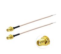 Eightwood Cable SMA Femelle à Femelle Pigtail Câble RG178 15 cm 2 pcs pour Antenne 4G SMA Routeur Antenne WiFi sans Fil Homématique CCU2 CC1101 Jambon Radio