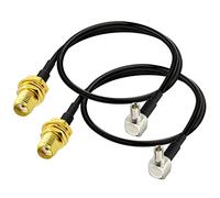 Eightwood Câble SMA Femelle TS9 Mâle Antenne 4G LTE Adaptateur SMA à TS9 À Angle Droit Fiche Pigtail Câble RG174 30cm 2 pièces pour 2G 3G 4G LTE Antenne UMTS Mobile À Haut Débit