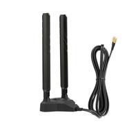 Eightwood Double antenne WiFi 7 pour carte mère MSI, antenne Tri-Band MSI | Antenne de base magnétique pour MSI MAG B850 Tomahawk, MAG X870/X870E Tomahawk, MPG X870E Carbon, 6 GHz 5 GHz 2,4 GHz