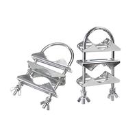 Eightwood Kit Montage Mât Antenne Robuste Fixation Tube Lot de 2 | Attache tube antirouille tube compatible 2,4 cm à 5,4 cm, Pour Antenne TV Mât de drapeau Parasol