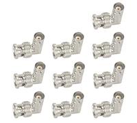 Eightwood Lot de 10 adaptateurs BNC coudés mâle vers femelle à angle droit pour caméra de vidéosurveillance, antenne radio Ham