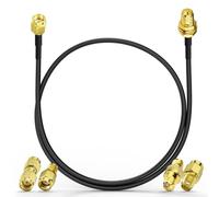 Eightwood RP-SMA mâle vers RP-SMA femelle Câble adaptateur 1 m ALSR100 Low Loss Câble coaxial Pigtail Câble pour routeur Wi-Fi, antenne WiFi, carte réseau, SDR LTE FPV