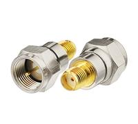 Eightwood SMA 4G Antenna Adapter SMA Female to F Type Male Adapter 2pcs Compatible for WLAN 4G Aerial TV Sticker Networks Modems CATV Satellite Boxes Set Top Boxes CATV Networks