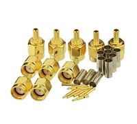 Eightwood SMA Crimp Set Female Plug Coax Installation 10 Pièces pour RG316 RG174 RG188 LMR100 Câble Coaxial Faible Perte Pigtail WiFi WiFi 4G Antenne