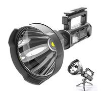 Eighty Lampe torche LED rechargeable super lumineuse et puissante - Lampe de camping multifonction - Lampe de recherche LED étanche - 8000 mAh avec trépied