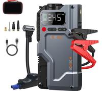 Eigotrav BOX12 Banque de puissance de démarrage de voiture avec compresseur d'air , 150PSI 6000A courant de pointe banque de puissance de démarrage pour 8.5L essence et 7.0L moteur diesel