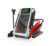 Eigotrav U2 Démarreur de voiture 6000A avec compresseur d'air 150PSI Batterie Externe 12000mAh Jump Starter 12V Argent
