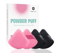 EIGSHOW houpette maquillage Triangle poudre libre accessoires de maquillage et outils Pour fixer les poudres les fards à joues etc 4 paquets noir et rose (M111)