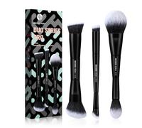 EIGSHOW Lot De 3 Pinceaux Maquillage Double Embout, Makeup Brushes, Noir