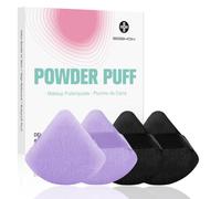 EIGSHOW Lot de 4 Houpette Maquillage Triangle Éponges, Noir et Violet(M115)