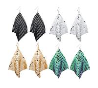 Eigso 4Pcs Boucles d'oreilles à Paillettes en Métal Bijoux Pour Femme Fille Gland Pendantes Tendance