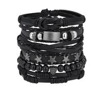 Eigso Bracelets en cuir pour hommes Vintage Y2K Country Music Band Cuff Wristbands