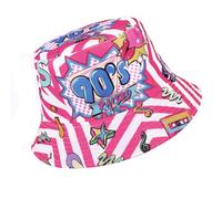 Eigso Femmes Hip Hop 90s Theme Cute Bucket Hat pour Femmes Hommes Coton Unisexe Voyage Pêche Chapeau pour Femme Homme