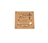 Eigso or perlé collier de perles bracelet pour les femmes religieuses chapelet prier perles bracelet pour la femme