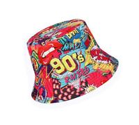 Eigso Unisexe Rétro Oldschool Hip Hop Seau Chapeau pour Femme Hommes Mode Vintage Party Chapeau de pêcheur pour Femme Homme
