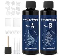 EIGTWEN Kit cyanotype 250 ml comprend 2 composants pour solution de cyanotype sensibilisant pour projets photo sur papier et tissu, kit d'impression solaire pour projets de bricolage