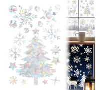 EIH Lot de 19 Stickers Fenetre,Suncatcher Sticker,Anti Collision Arc-en-Ciel Fenêtre,Deco Noel,Autocollants Décoratifs,Autocollant Fenetre,Rainbow Prism Autocollant en Verre,Non adhésifs