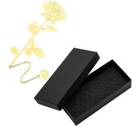 Eih Rose Metal Bookmarks,Metal Page Marker With Chain,Personalised Bookmark,Hollow Bookmark,Bookmarks For Birthday Gifts,Christmas,Valentine's Day,For Book Lovers,Gold,Cm