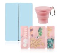EIH1 2 Pièces Petit pilulier Portable Pliable pour Le Quotidien avec 1 Tasse Pliante