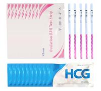 EIH1 25 Pièces Test Ovulation, 10 Bandelettes de Test de Grossesse,surveillance fiable du cycle et de la période fertile, bâtonnets de prédiction de fertilité sensibles (25 LH + 10 HCG)
