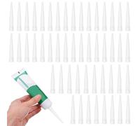 EIH1 Embouts de Cartouche,Buse pour Silicone,Calfeutrage Buse,Silicone Cartouche Douilles,Buses Calfeutrage Plastique,Cartouche Douilles,Buse de Remplacement en Silicone, 50 Pièces
