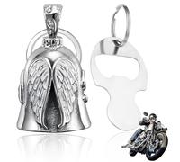 EIH1 Guardian Bell,Clochette Moto Guardian Ride Bell,avec 1 décapsuleur,Guardian Bell Acier Inoxydable,Lucky Bell Cloches De Moto Cloches,Cloche D'esprit Pour Motard,Bell Guardian Bell Ou Porte Clés