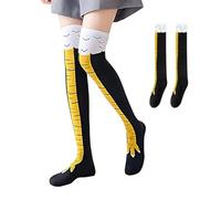EIHI 1 Paire Chaussettes Drole, Chaussettes halloween, Chaudes Amusantes Costume Chicken Leg Socks,Homme Femme Funny Humour Pattes Fantaisie Soquette Idee Cadeau,pour Noel Halloween Anniversaire