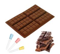 EIHI 1 Pcs Moule Tablette Chocolat Moule Chocolat Tablette Moule Silicone Tablette De Chocolat Moule Tablette De Chocolat Livré Avec Trois Compte-Gouttes