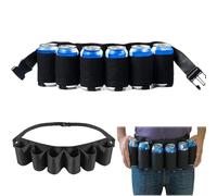 EIHI 1 Pièce Ceinture Porte Biere Portable avec 6 Porte-Gobelets Ceinture de Bière, pour Randonnée, Camping, Escalade, Festivals, Fêtes