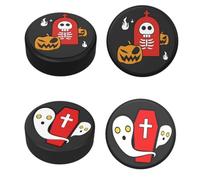 EIHI 10pcs Halloween Joystick Cap Caps, Pumpkin Ghost Tombstone Ghost Silicone Joystick Caps Thumbcaps Analogue Joystick Thumbcaps Switches/Glow/Glow/Grip Set pour la décoration d'Halloween