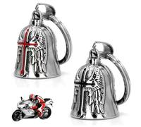 EIHI 2 Pièces Clochette Moto Guardian Ride Bell, Gardien à Suspendre, Angel Biker Guardian Gremlin Bell, Moto Cyclisme, Vélos
