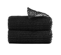 EIHI 2 Pièces Filet de Douche Africain,Éponge Filet Africain,Haute Elasticité Ceinture de African Net Sponge,Éponge africaine en nylon noir exfoliante,Pour Hommes Femmes,à la Maison Voyage