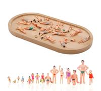 EIHI 25Pcs modèLe Figurines Personnages Couleur Peintes Natation et sports homme femme enfant homme en maillot de bain Pour Bac à sable pour la plage Maison de pour la piscine, Écailles 1:75