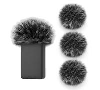 EIHI 3 Pièces Bonnette Micro Anti Vent Adapté à DJI Mic Lavalier sans Fil, Mousse Micro en Fourrure Anti Pop Professionel Filtre en Fourrure Compatible avec DJI Mic Lavalier sans Fil