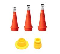 EIHI 3 Pièces Kit De Buses De Calfeutrage,Buse Silicone De Calfeutrage Universelle En Acier Inox,Applicateur Joint Silicone Intégré,Outil De Finition Pour Colle Et Scellant,Pistolet De Calfeutrage
