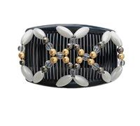 EIHI 3 Pièces Peigne à Cheveux Magique Perlé,Pinces à Cheveux Élastiques Magiques Peignes De Cheveux Extensible Double Clips Magic Hair Comb Pour Accessoire Cheveux Femmes Filles